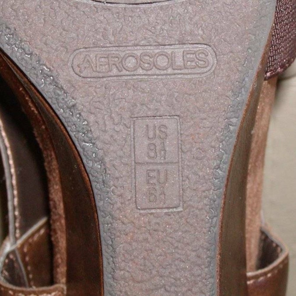 AEROSOLES WOMENS STRETCH STRAP SANDALS WEDGE SZ 8.5 EUC! - Picture 6 of 7